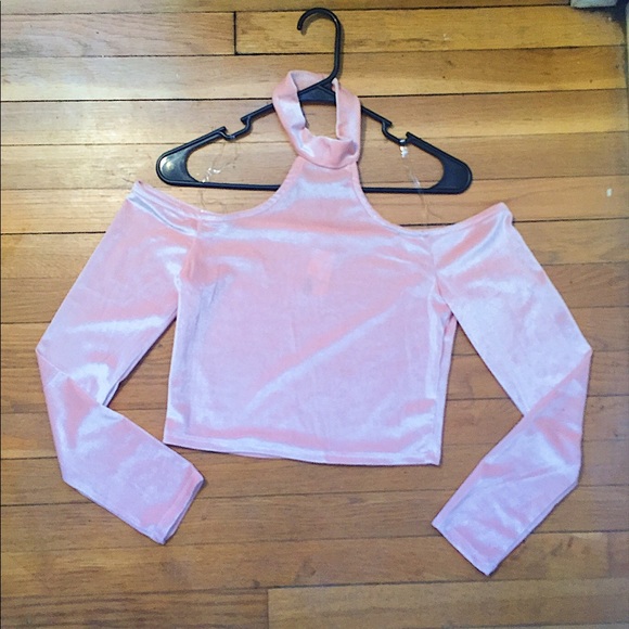 Tops - 🚫SOLD🚫 Heart & Hips Crushed Velvet Crop Top
